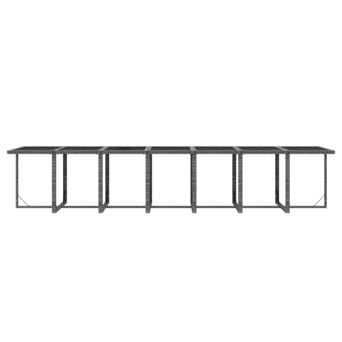 vidaXL 15-cz. zestaw mebli ogrodowych z poduszkami, polirattan, szary