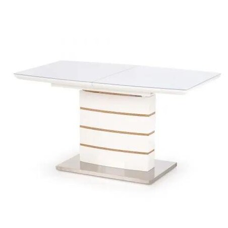 Stół TORONTO 140(180)x80 biały/dąb rozkładany