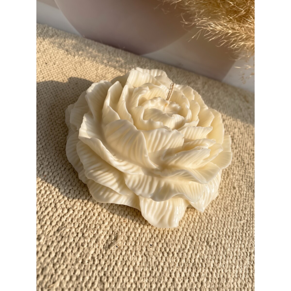 XXL Świeca sojowa ekologiczna dekoracyjna piwonia peonia "Peony Queen" 140x50mm