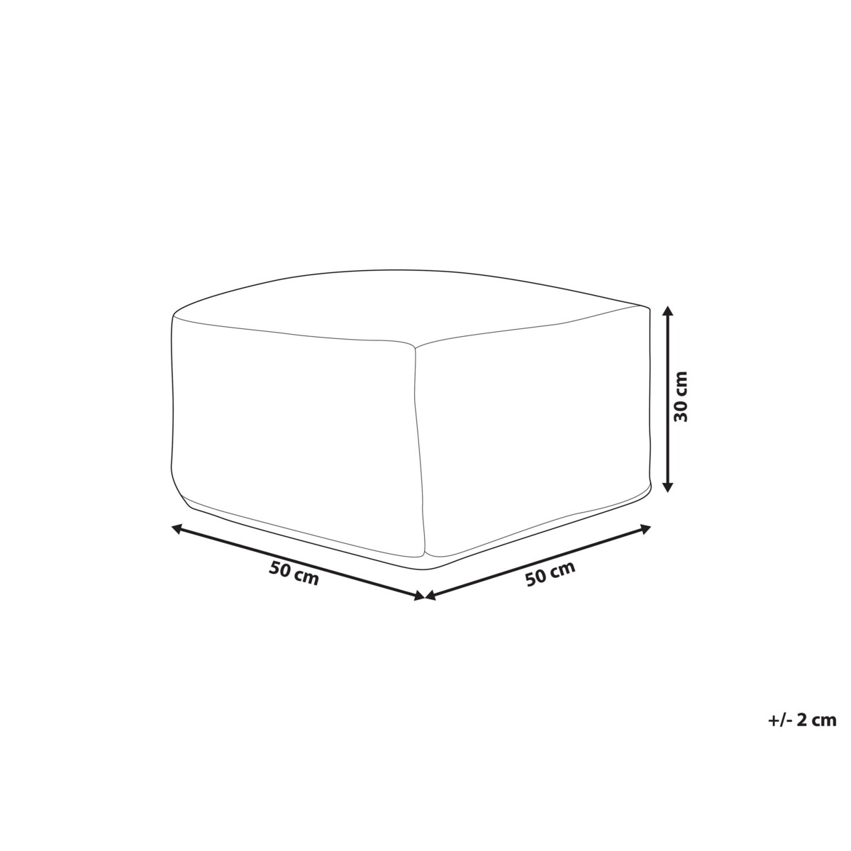 Puf z juty 50 x 5 cm wielokolorowy MAGURI