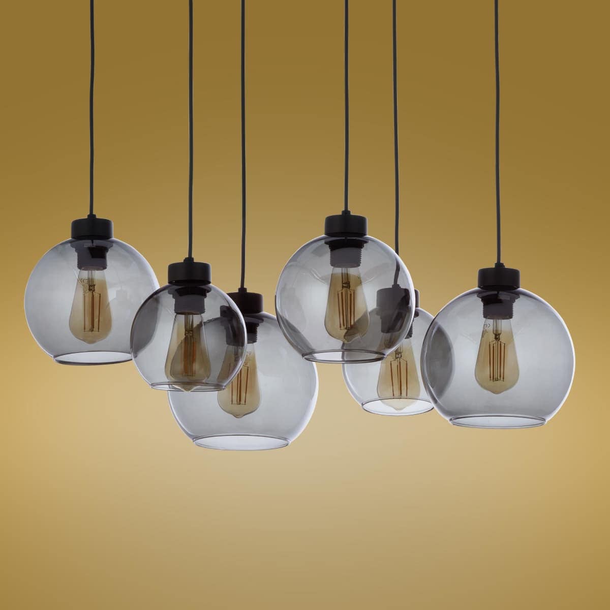 Salonowa lampa wisząca molekułowa Cubus 2833 TK Lighting szklana przydymiona