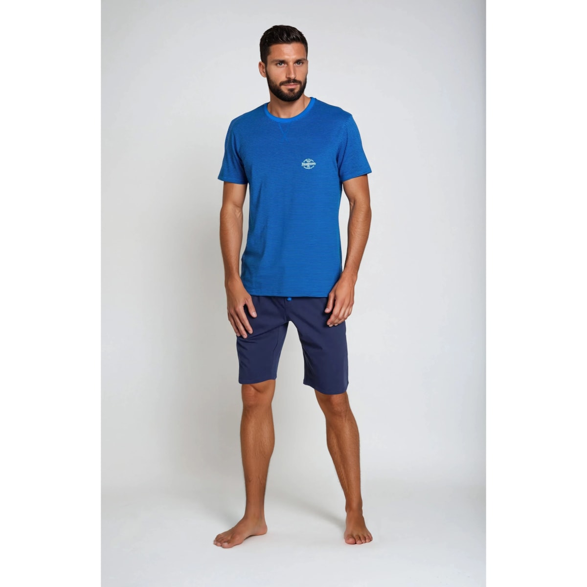 Piżama Drake 38878-59X Granatowa Granatowy, XL