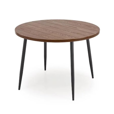 Stół okrągły BARRY 105x105 orzechowy/czarny