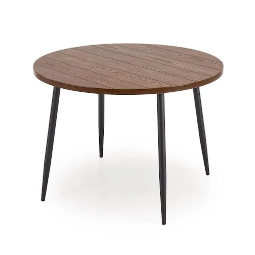 Stół okrągły BARRY 105x105 orzechowy/czarny