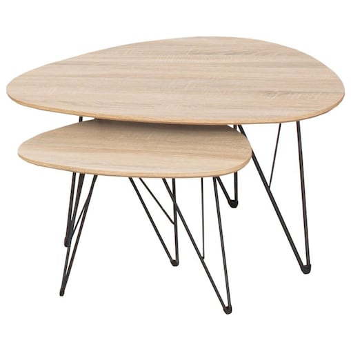 Stolik kawowy 2w1 zestaw loft nowoczesny do salonu jadalni