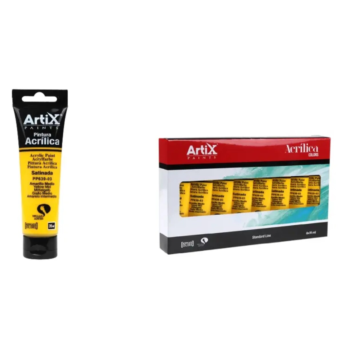 farba akrylowa yellow mid artix pp639-03, 35ml