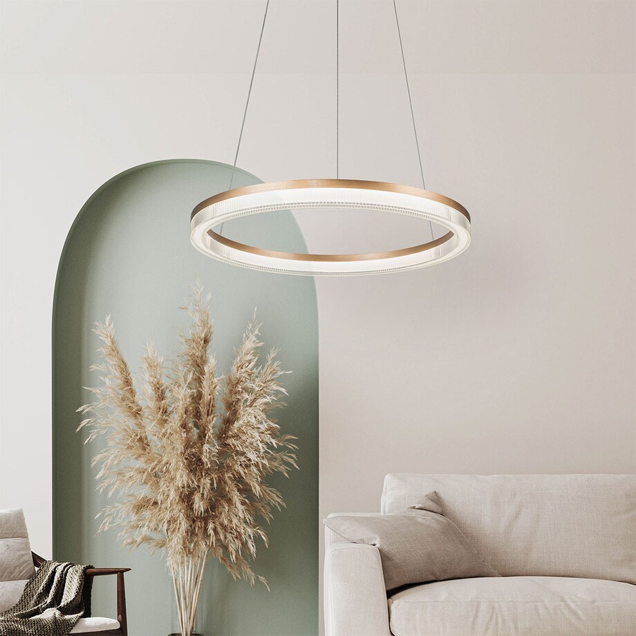 Lampa sufitowa wisząca Light Prestige Midway złoty LED CCT 3000K/4000K/6000K (regulowana) 1 szt.