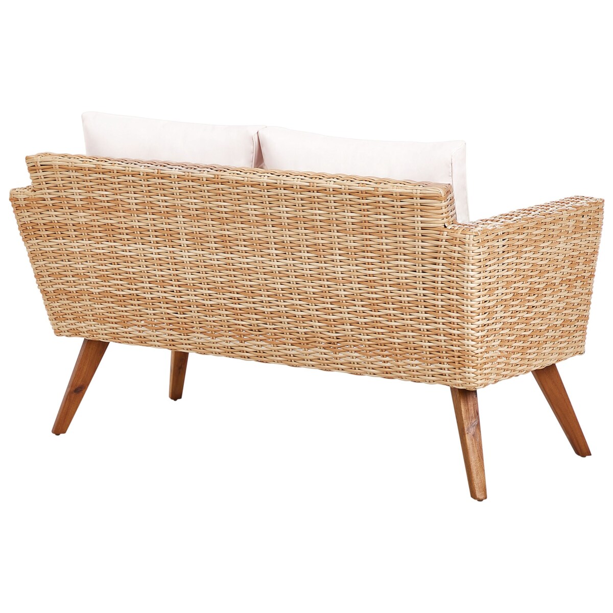 Zestaw wypoczynkowy dla 4 osób Technorattan Złamana biel VITTORIA