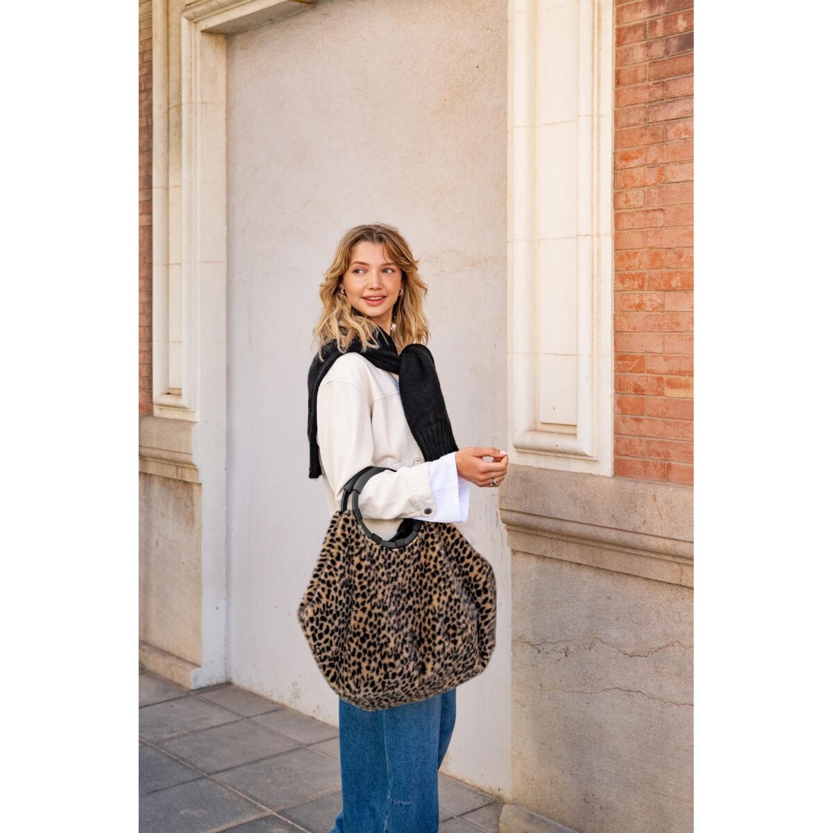 Torba LOOPBAG HOBO, leo fake fur