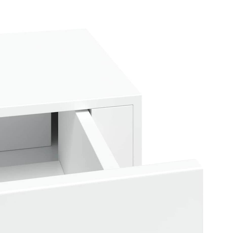 vidaXL Półka ścienna z szufladą, biała, 60 x 23,5 x 10 cm, MDF