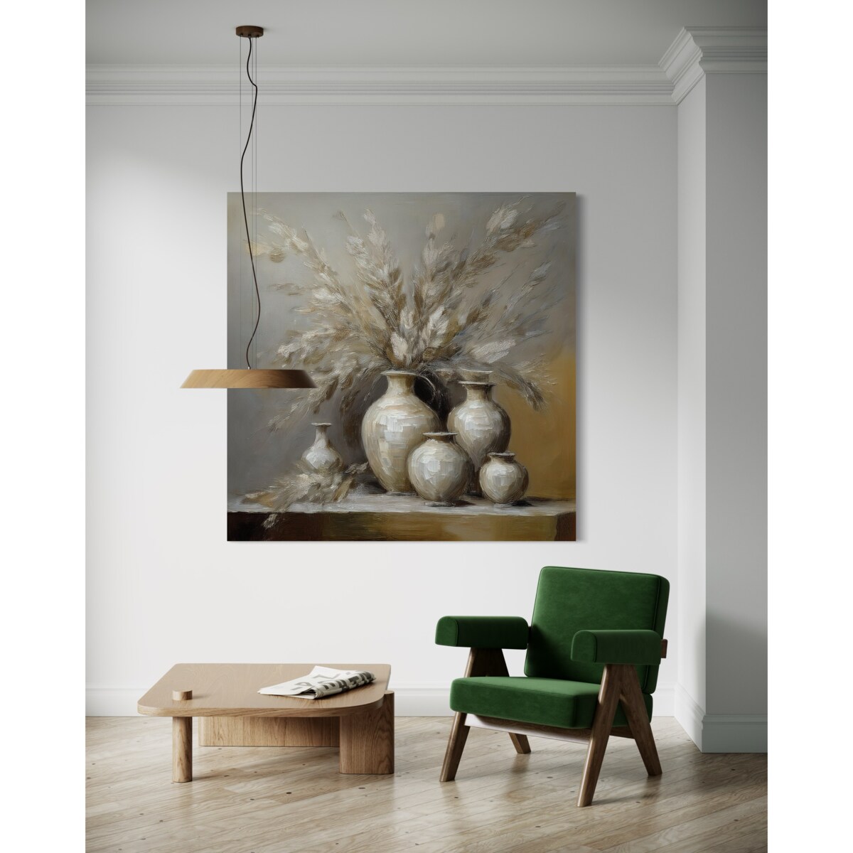 Obraz nowoczesny do kuchni salonu jadalni Kwiaty w wazonie martwa natura w stylu retro 60x60