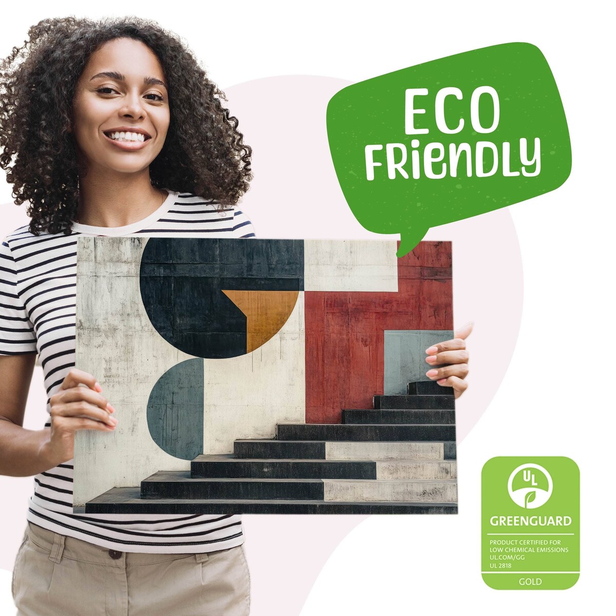 Obraz Do Salonu Sypialni Schody Okręgi Wzory Geometryczne Abstrakcja 120x80cm