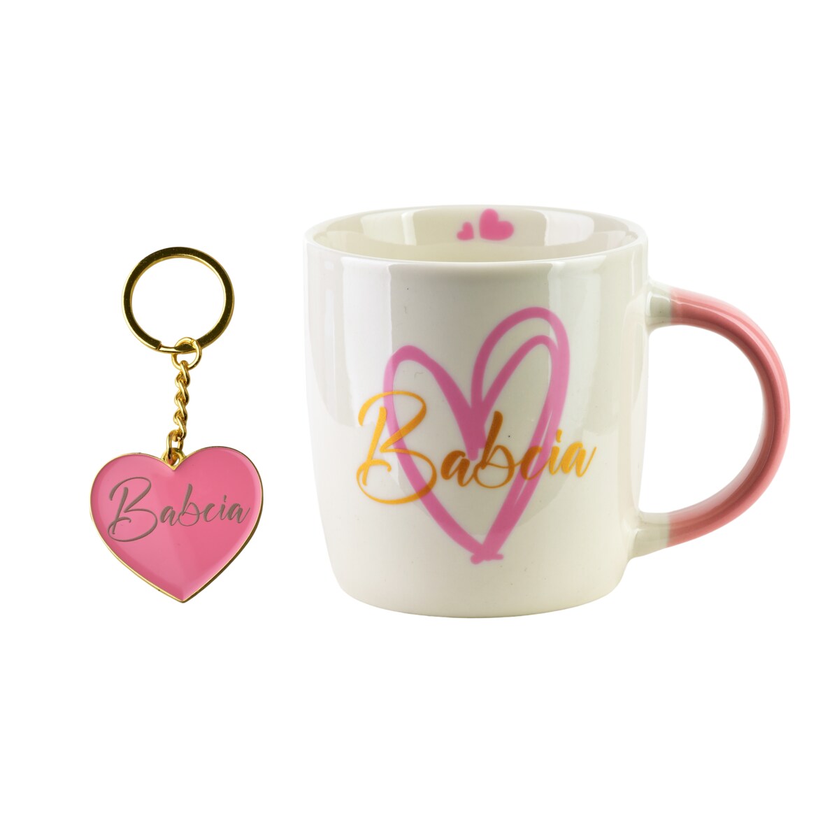 Kubek porcelanowy z brelokiem 350 ml BABCIA