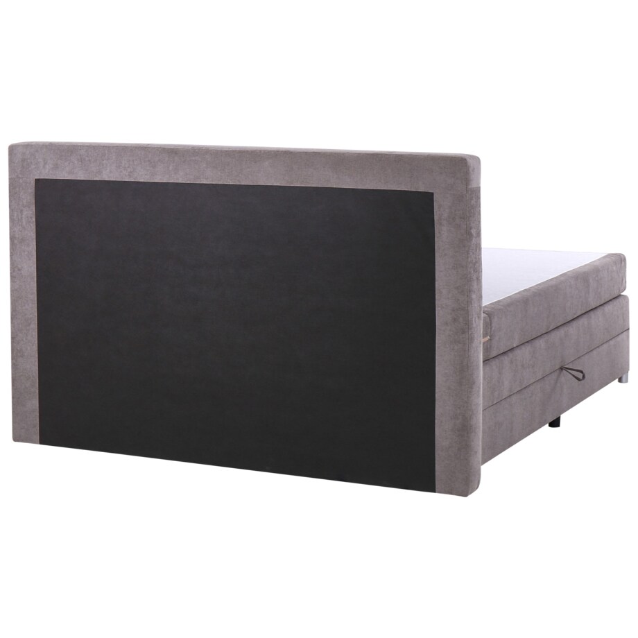 Łóżko kontynentalne z pojemnikami 180 x 200 cm beżowoszare MINISTER