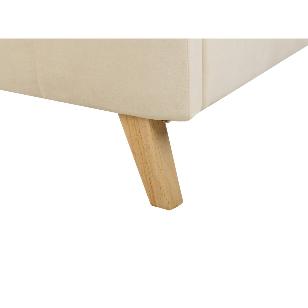 Łóżko welurowe 180 x 200 cm beżowe SENLIS