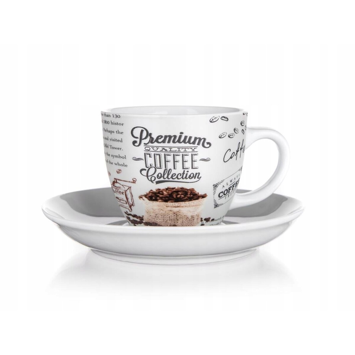 FILIŻANKA SPODEK 2x 190 ml na kawę espresso napoje upominek dla kobiet mamy