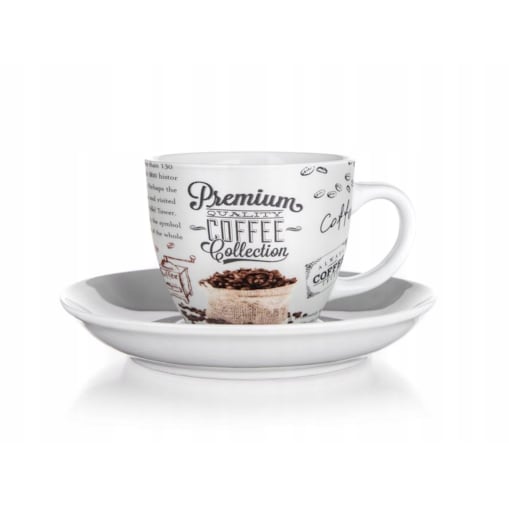 FILIŻANKA SPODEK 2x 190 ml na kawę espresso napoje upominek dla kobiet mamy