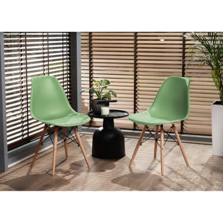 Krzesło skandynawskie kuchenne EVA zielone wygodne