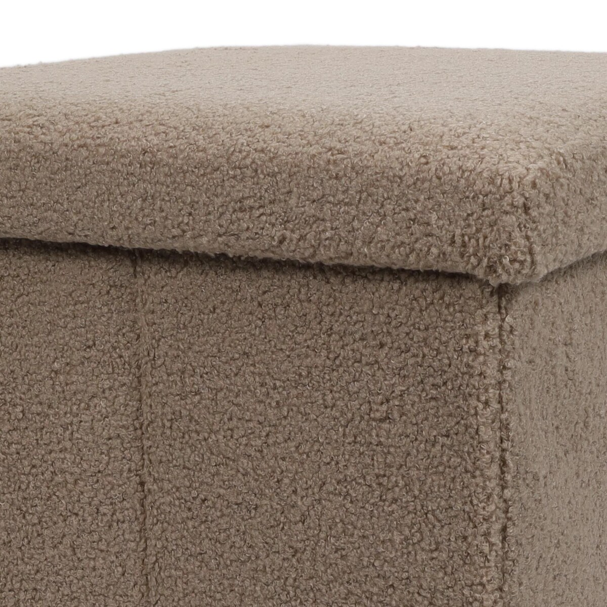 Pufa ze schowkiem boucle BINI, 38 x 38 x 38 cm