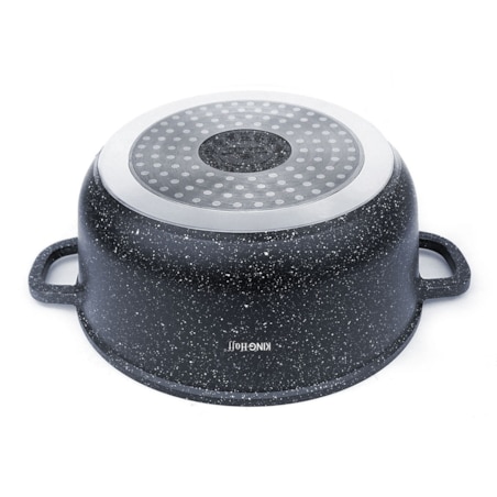 Garnek z powłoką marmurową 5.6L 26cm indukcja gaz KINGHOFF