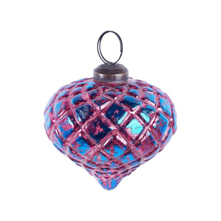 Zestaw 6 bombek szklanych różowy ASTRALE