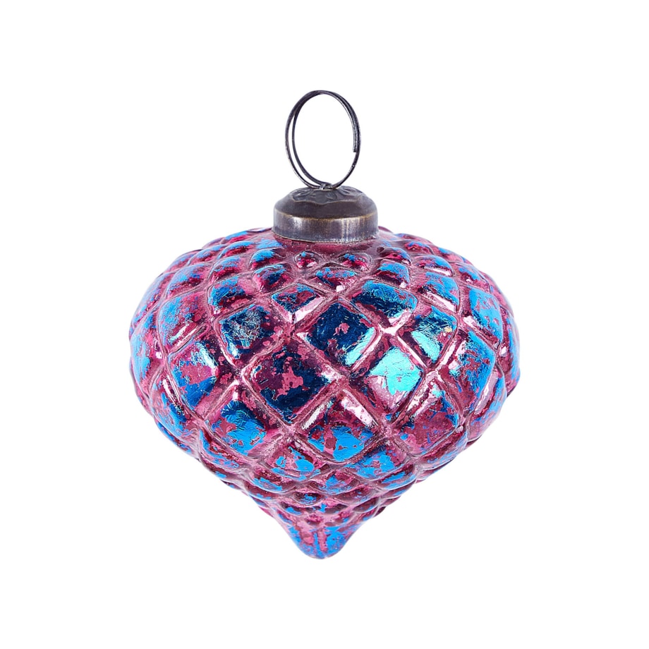 Zestaw 6 bombek szklanych różowy ASTRALE