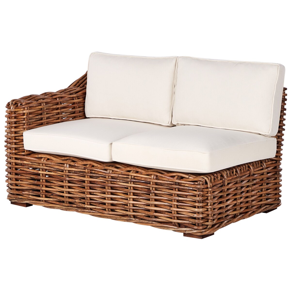 Sofa trzyosobowa dla 3 osób Lewostronny Rattan Naturalny BRIATICO