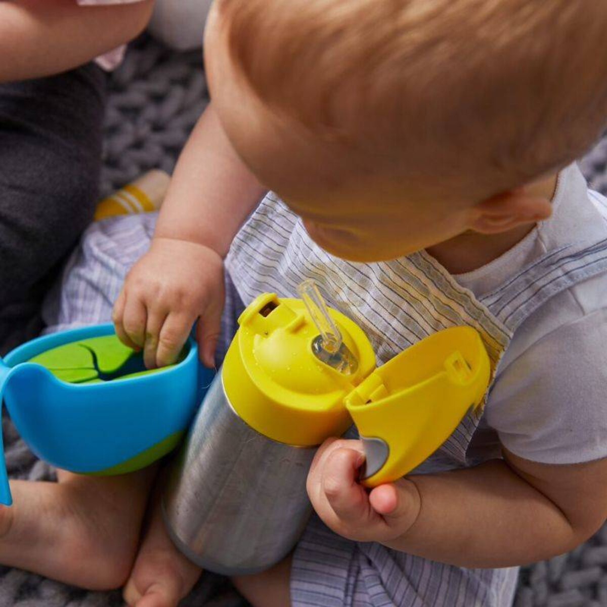 Butelka termiczna dla dzieci ze słomką 350 ml Ocean Breeze, b.box