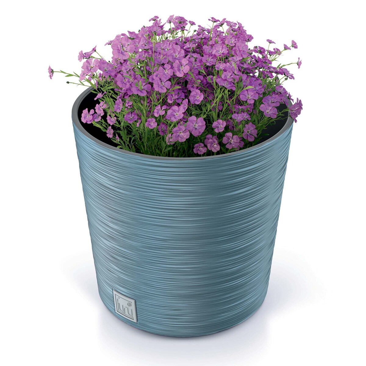 Doniczka Donica Ogrodowa 25 Cm Okrągła Na Taras Do Ogrodu Domu Niebieska