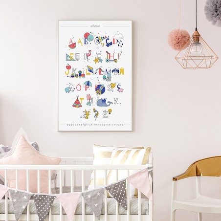 Plakat dla dzieci Alfabet kolorowy 20x30