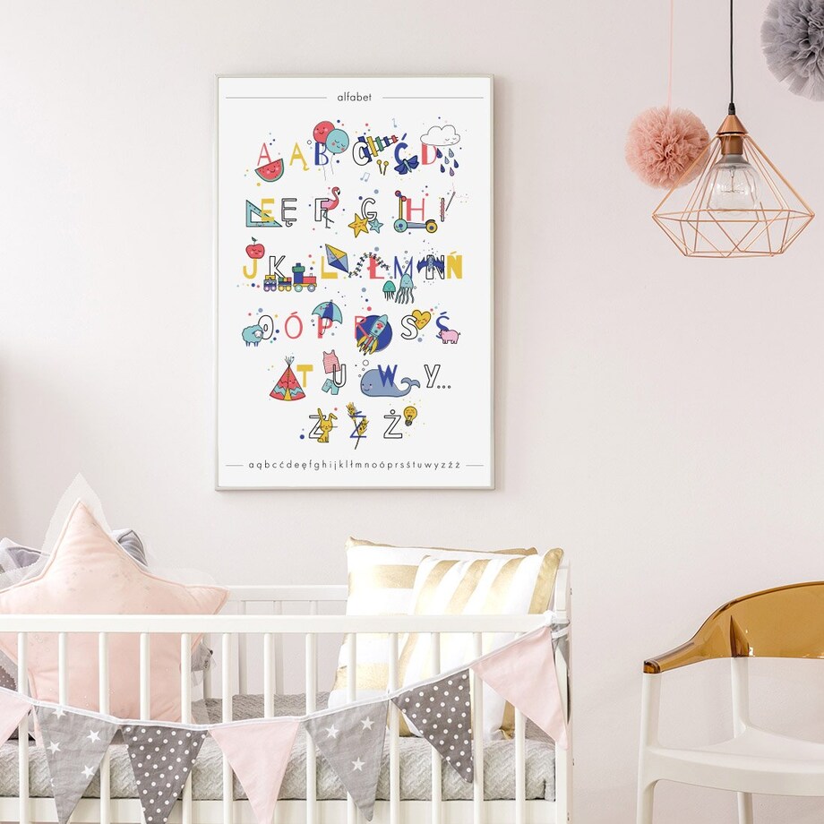 Plakat dla dzieci Alfabet kolorowy 20x30