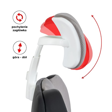 Krzesło biurowe obrotowe ergonomiczne szare-białe DUNCAN