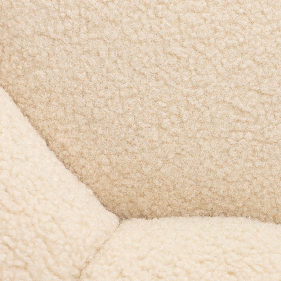 Pufa beżowa bouclé Cremona 31x61 cm