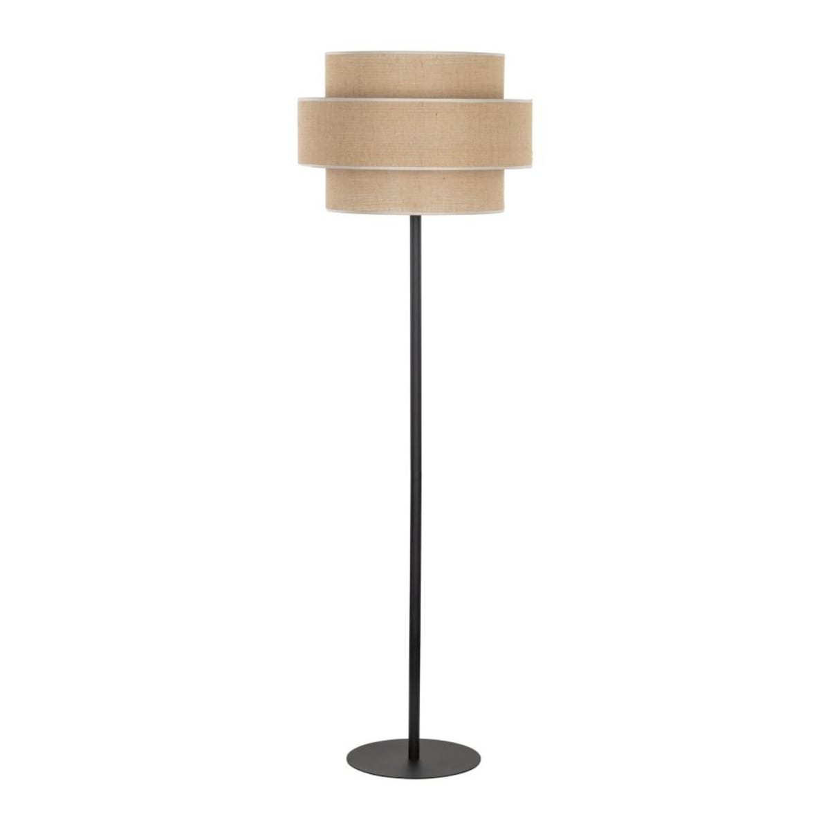 Lampa podłogowa TK Lighting CALISTO JUTA 5405 czarna/juta E27 155 cm do salonu sypialni nowoczesna naturalna