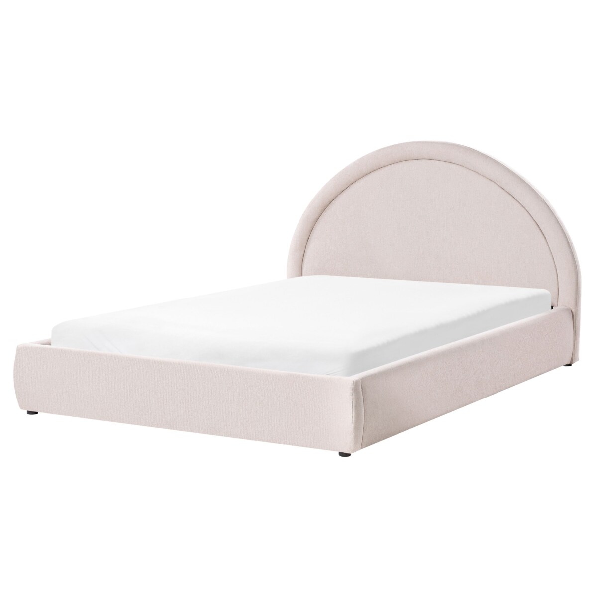 Łóżko z pojemnikiem MOUZON 160 x 200 cm Jasnobeżowy