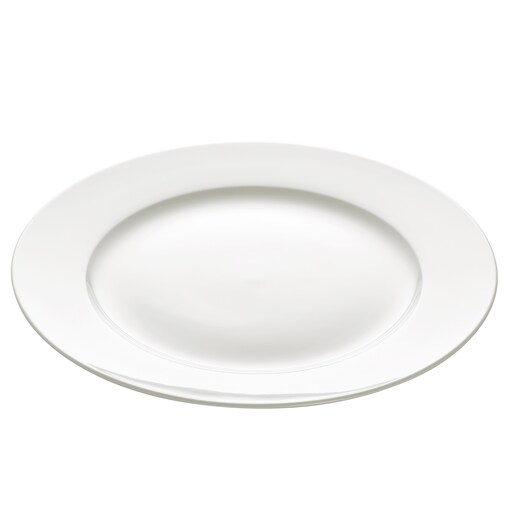 Talerz obiadowy Cashmere Round z rantem, biały, 25,5 cm