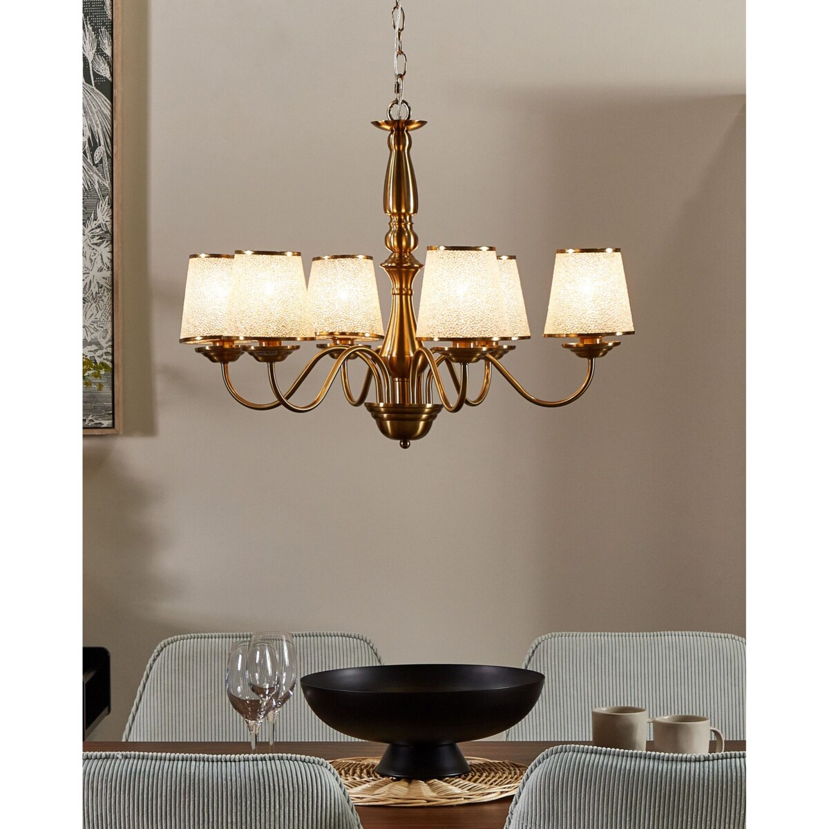 Żyrandol metalowy miedziany BRADANO