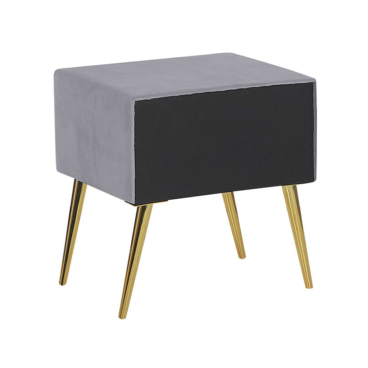 Szafka nocna welurowa szara FLAYAT