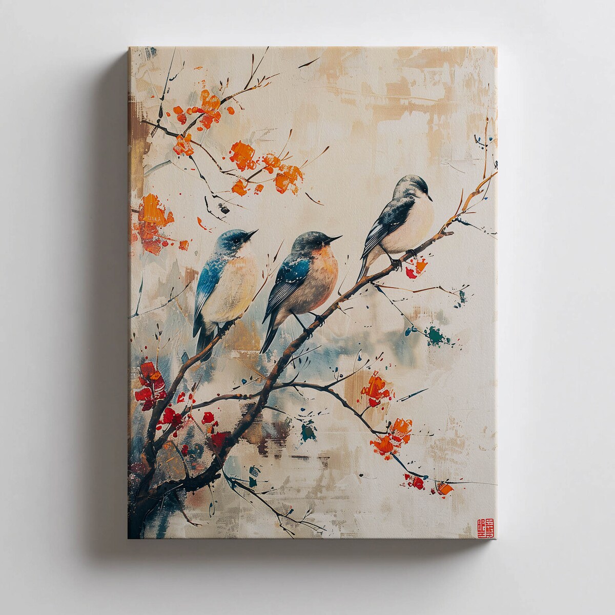 Gałązka Pełna Życia, 30x40 cm, bez ramy, płótno premium na blejtramie