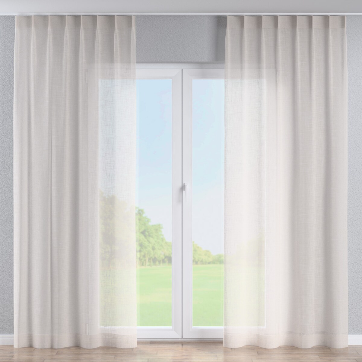 Zasłona na haczykach flex pojedynczych 130x260 beżowy