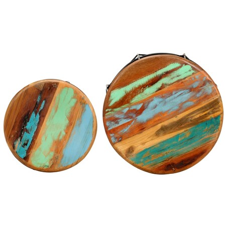 vidaXL Stoliki kawowe, 2 szt., lite drewno z odzysku