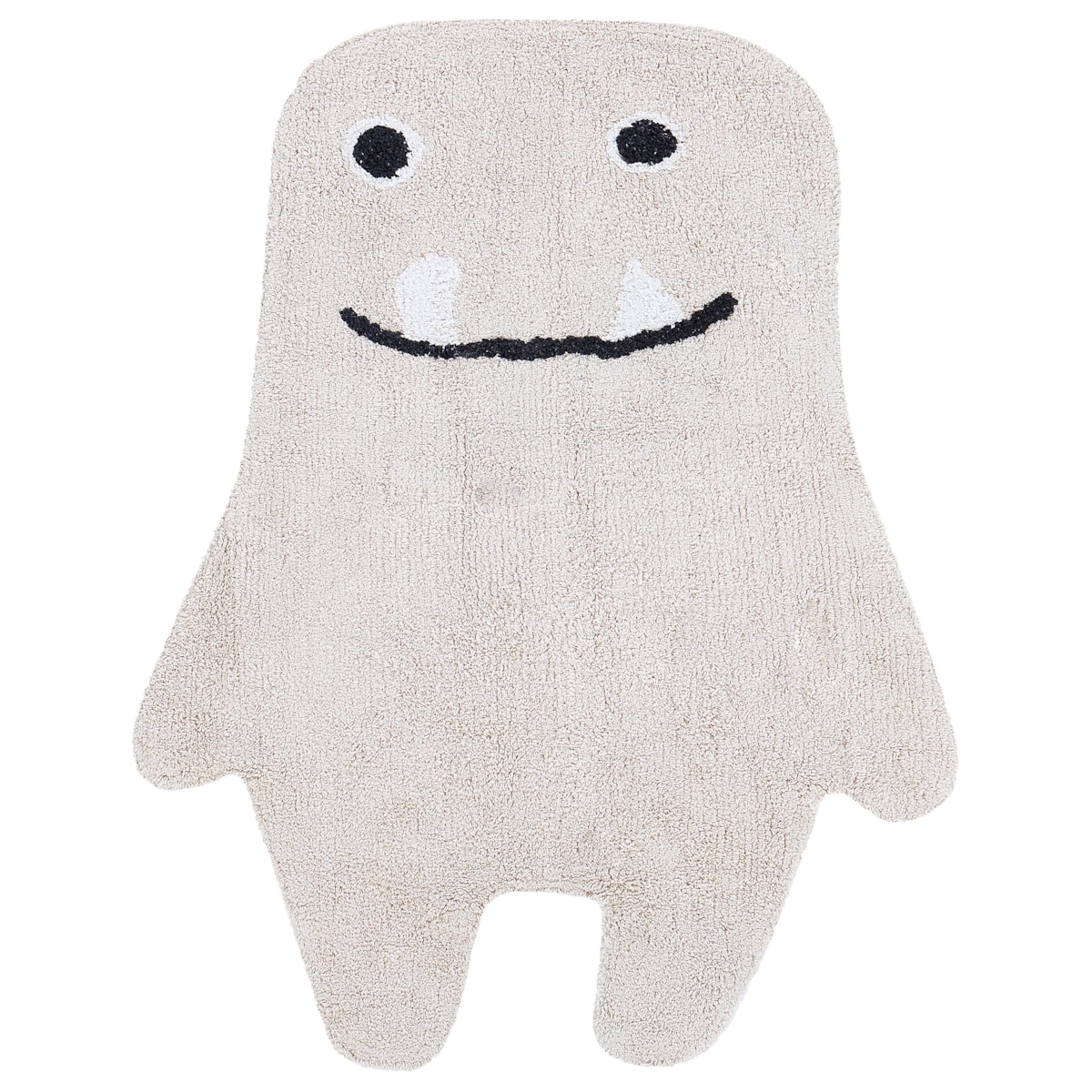 Dywan dziecięcy bawełniany potworek 70 x 100 cm beżowy ZODI