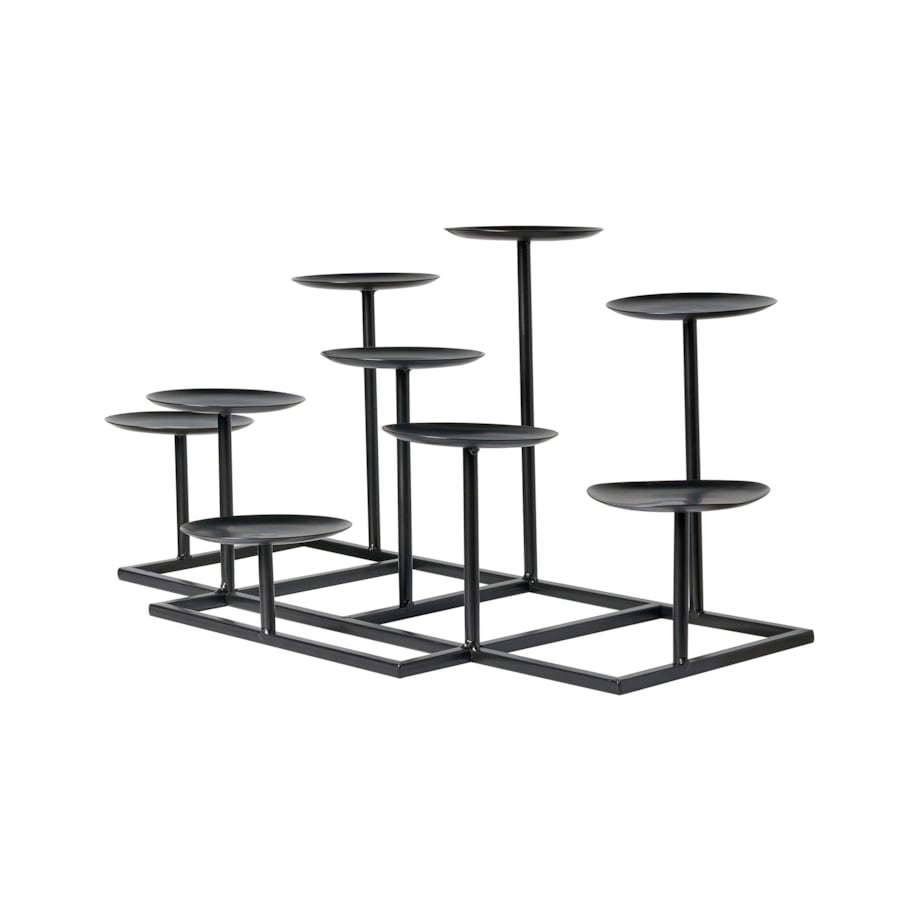 Świecznik LAMEGO Metal 23 cm Czarny