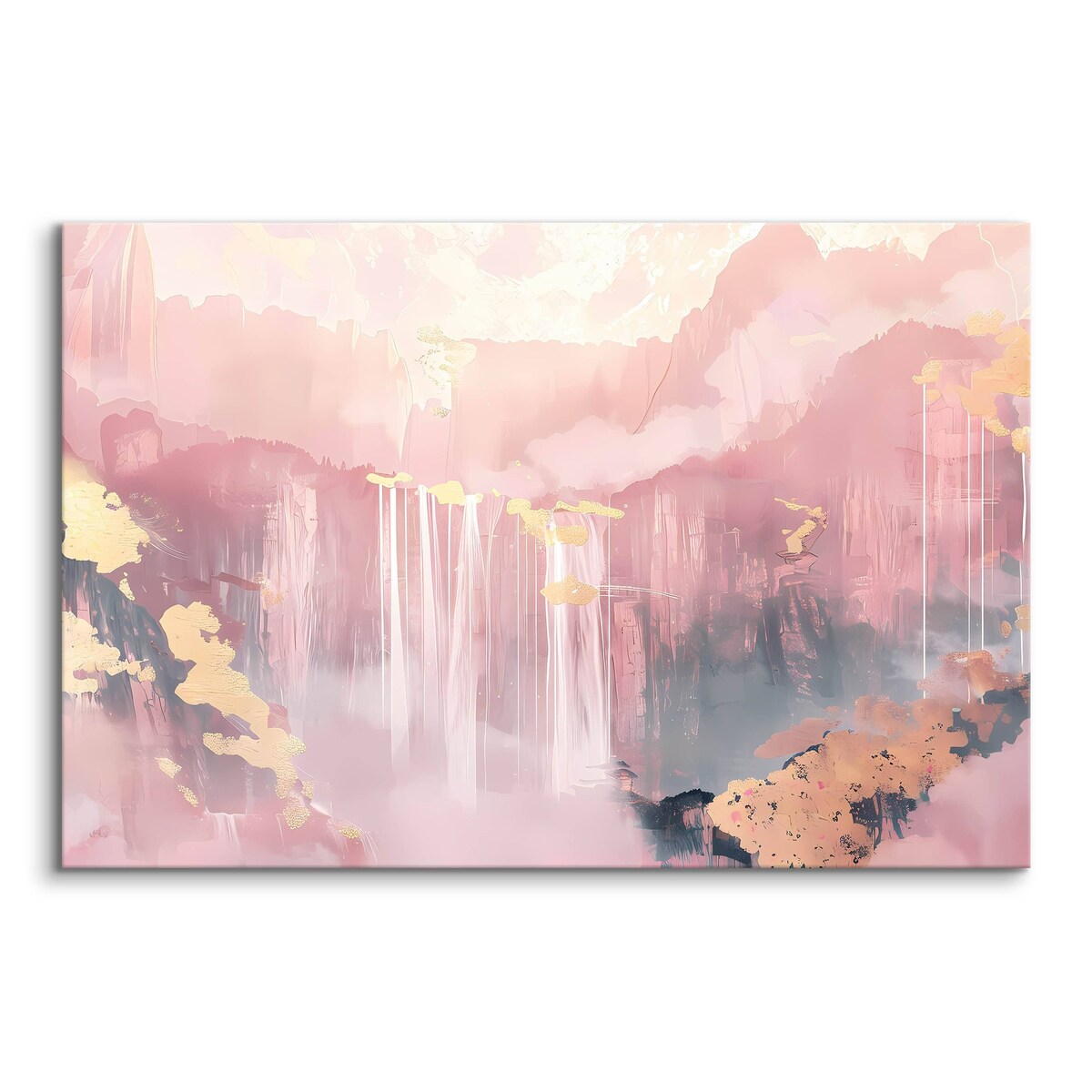 Obraz Na Płótnie Do Salonu Chiński Krajobraz Wodospady Styl Glamour 120x80cm