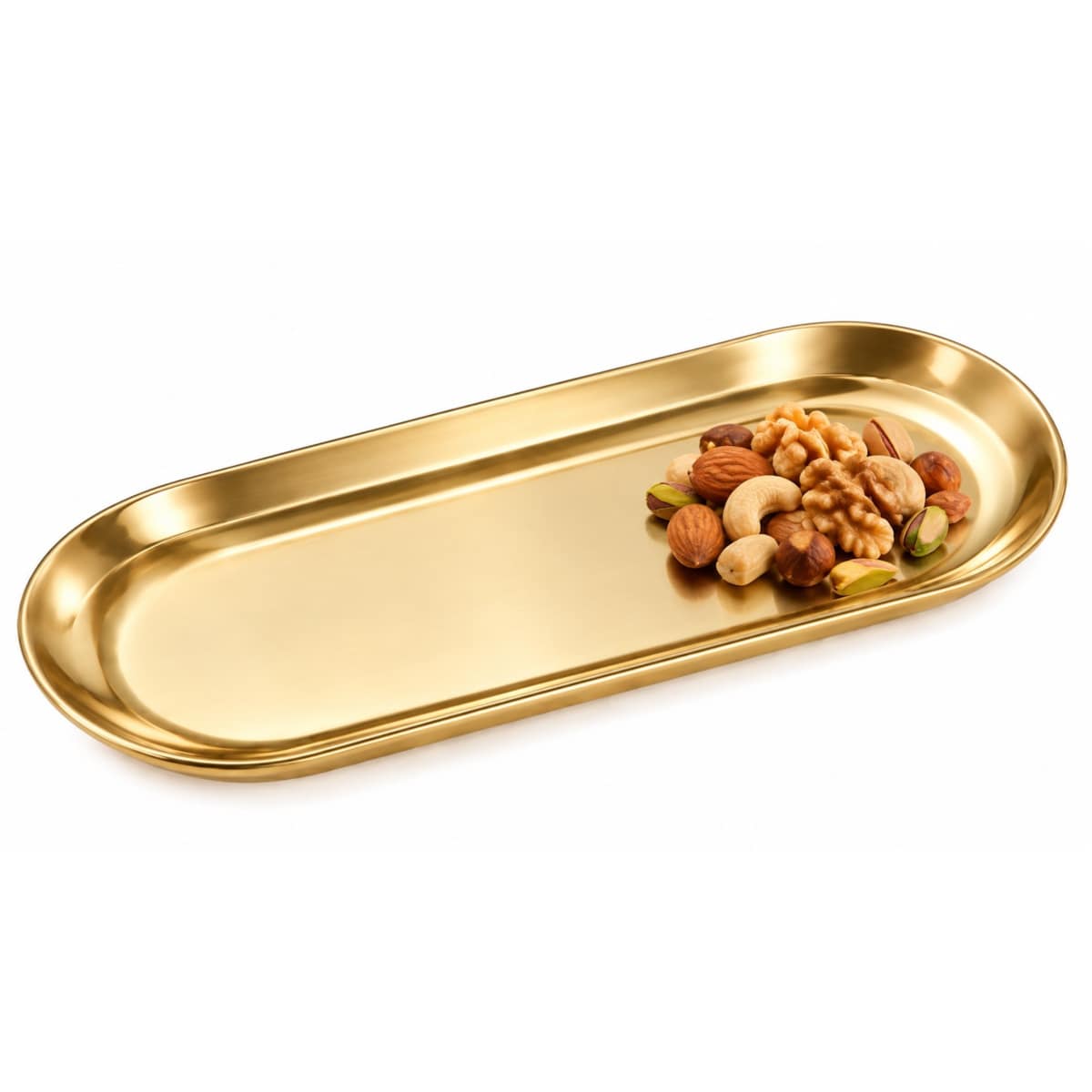 Taca dekoracyjna SHP MIDAS L złota metalowa 30 × 11,7 cm