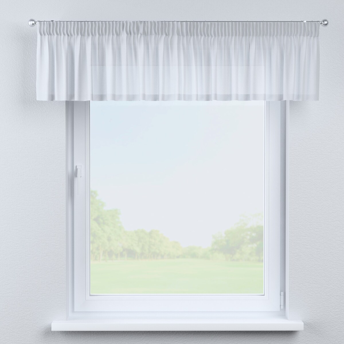 Lambrekin na taśmie marszczącej 260x40 kremowy