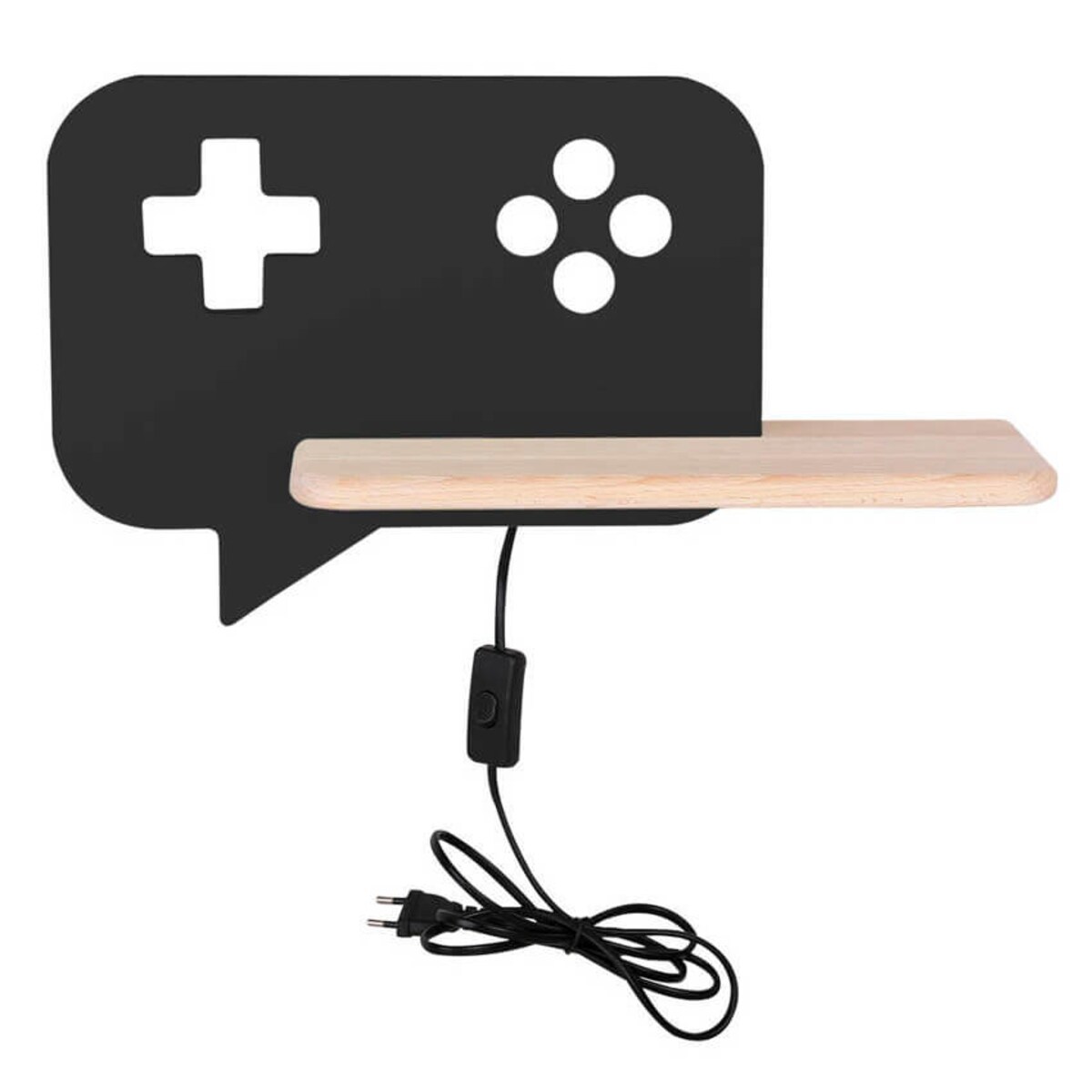 Dziecięcy kinkiet z półką Console 21-19684 Candellux LED 5W 4000K czarny drewno