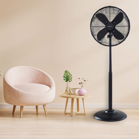Wentylator stojący podłogowy 40cm 50W metalowy czarny KLAUSBERG
