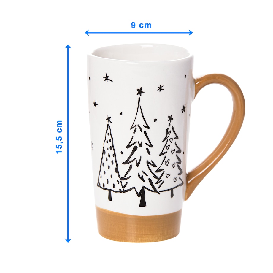 Kubek Świąteczny Ceramiczny Na Prezent 15,5 Cm Boże Narodzenie Duży