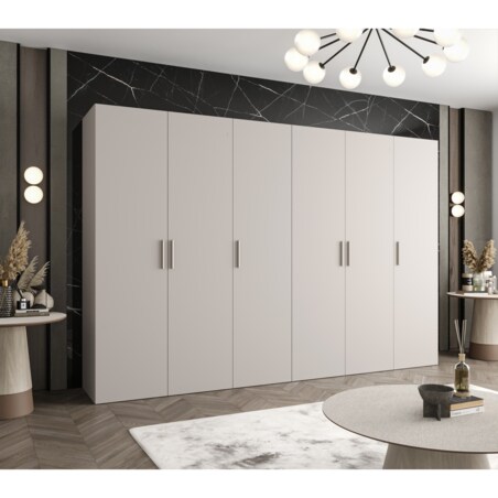 Szafa uchylna otwierana BARI 1 300 wys. 202 cm Kaszmir + u. Srebrny